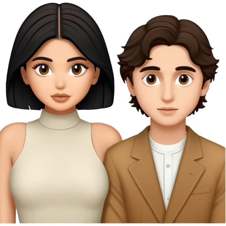 Kylie Jenner and timothee chalamet emoji