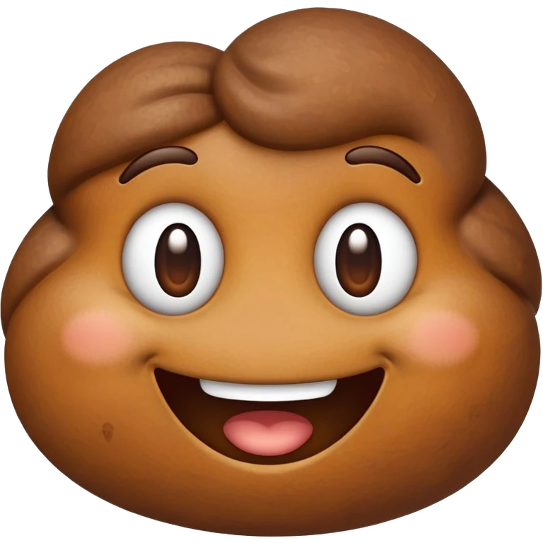 poop emoji with smiling face emoji