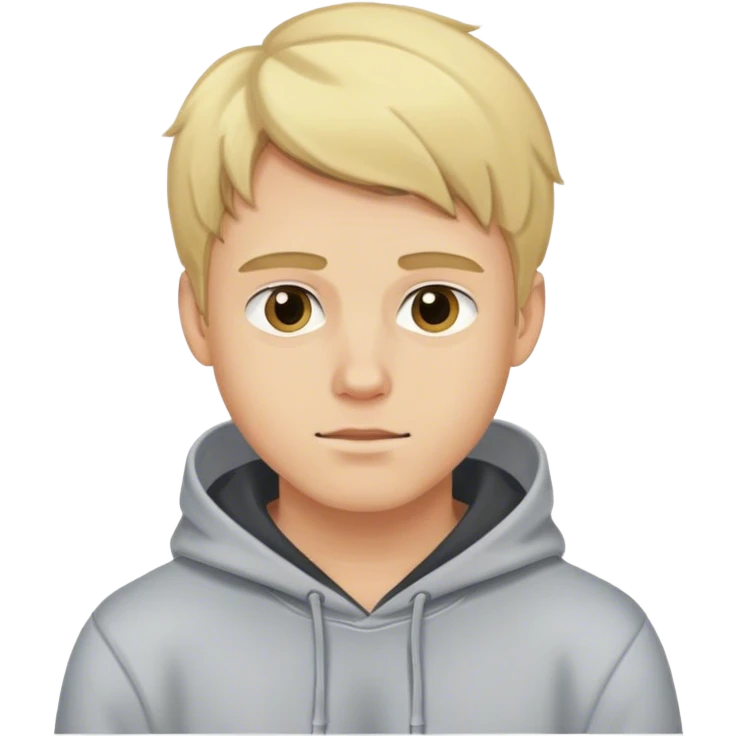 Blonde guy wearing a hoodie  emoji