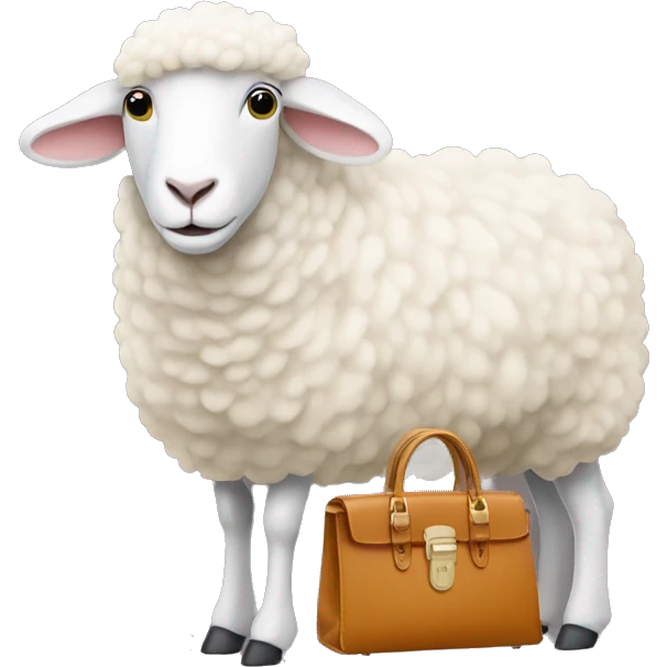 Sheep with a birkin emoji