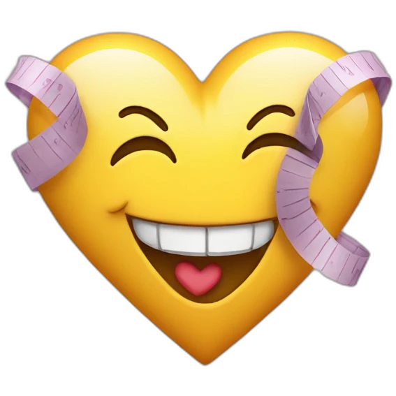 taped heart and smile emoji