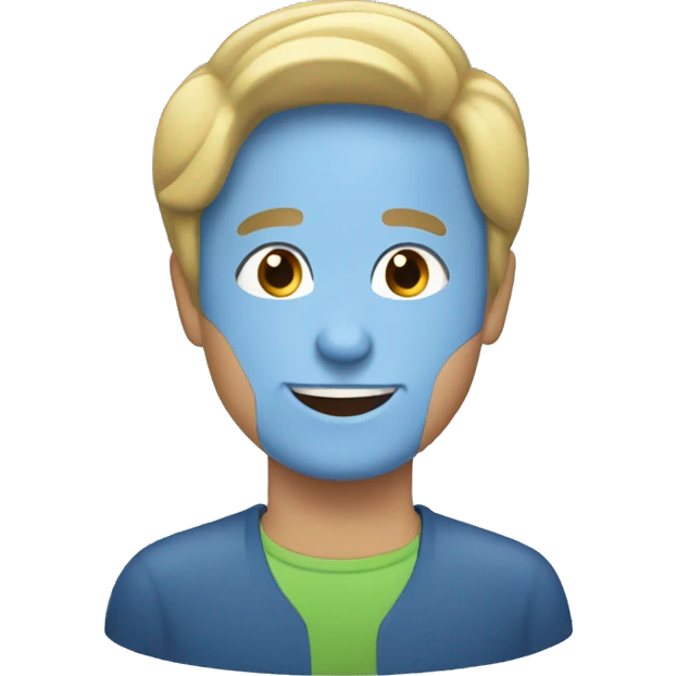Hey Please generate emoji written IT with blue background emoji