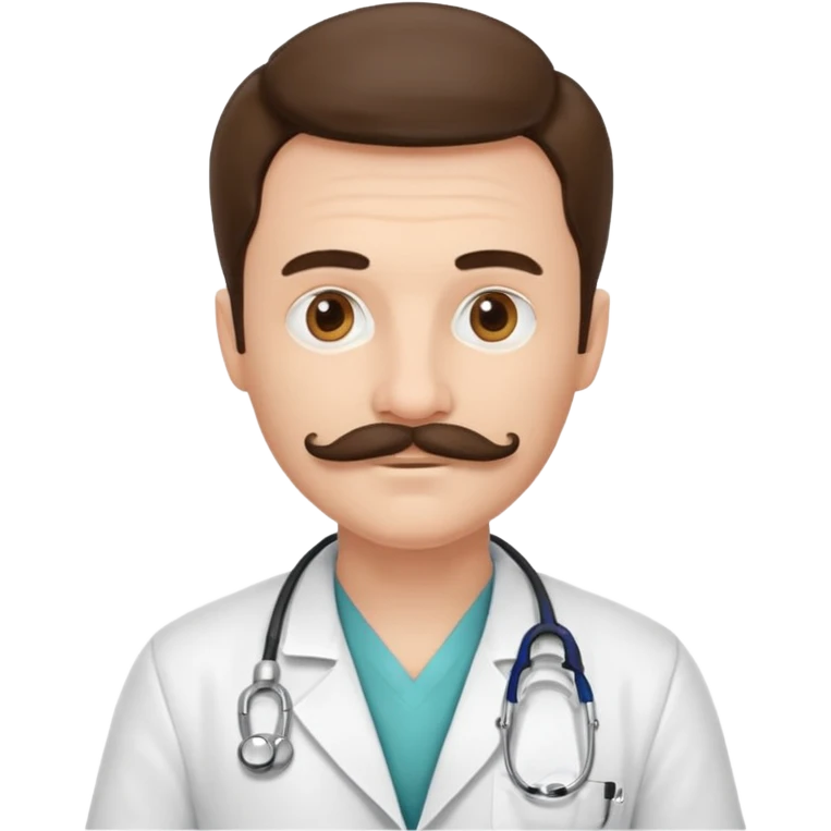 doctor with  mustaches style  emoji