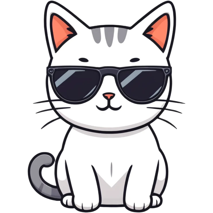 Cat with sunglasses emoji