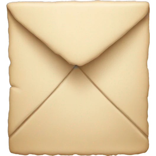 beige letter with stamp emoji