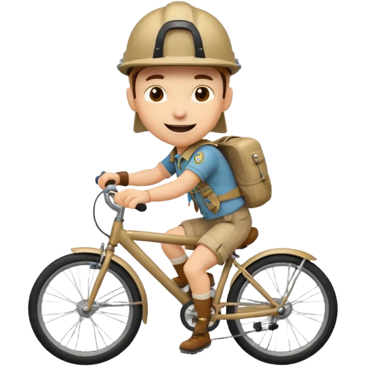 Make emoi of scout on bike emoji