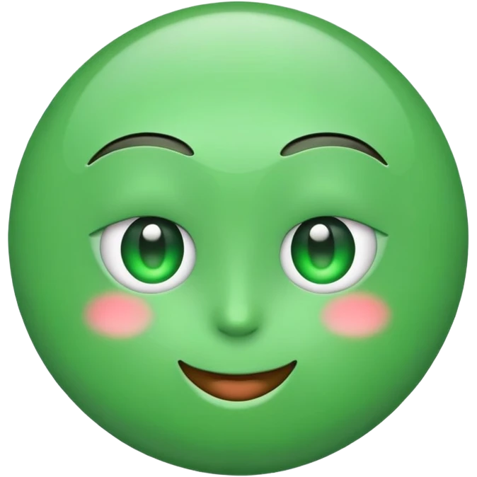 Emoji with green heart eyes emoji