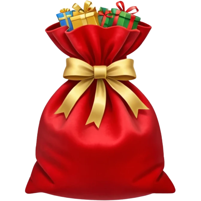 red christmas bag  emoji