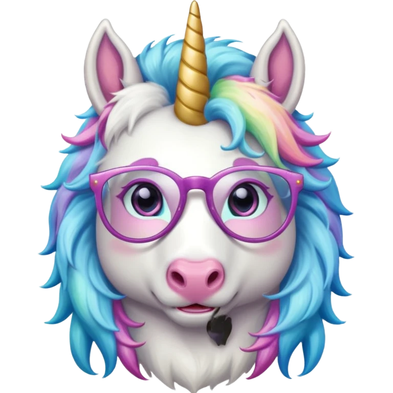 unicorn with glasses emoji