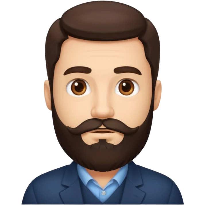 Сгенерируй мне бороду без лица emoji