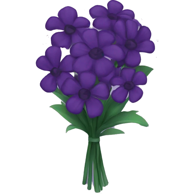 Dark purple flower bouquet emoji