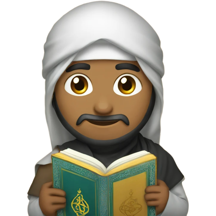 Muslim with Quran and religious sign  emoji