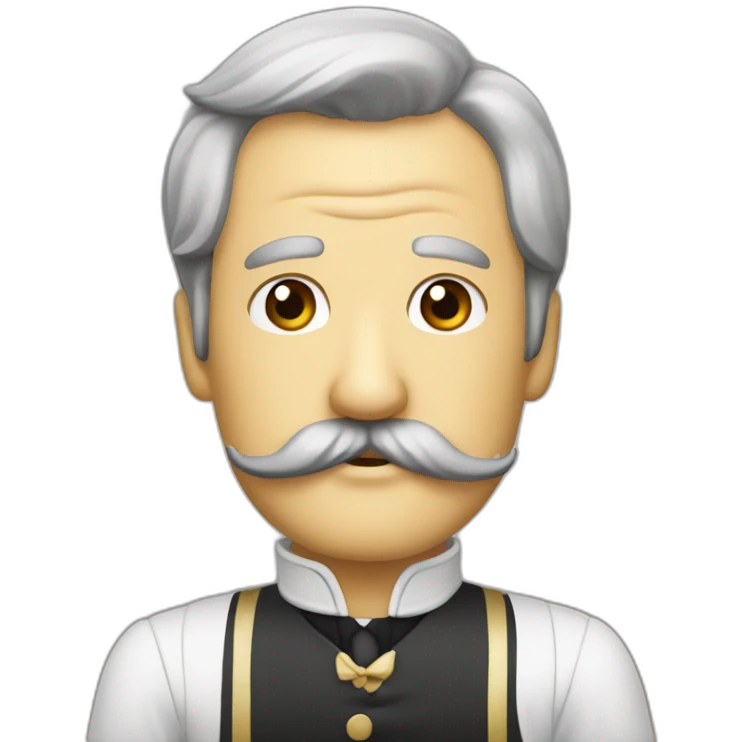 Dictateur moustachu carré emoji
