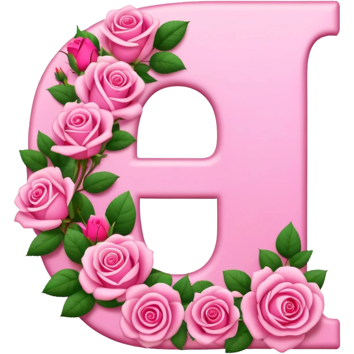 Pink, romantic, flowery, the letter “D” emoji