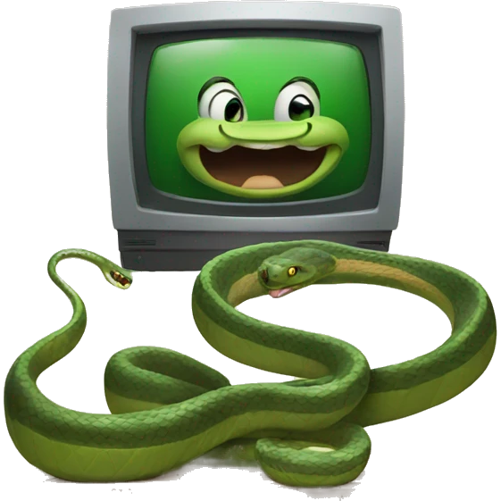 Snake with a tv emoji