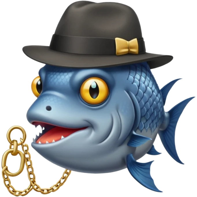 Gangster fish emoji