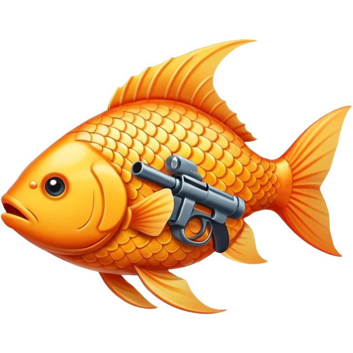 Fish with gun  emoji