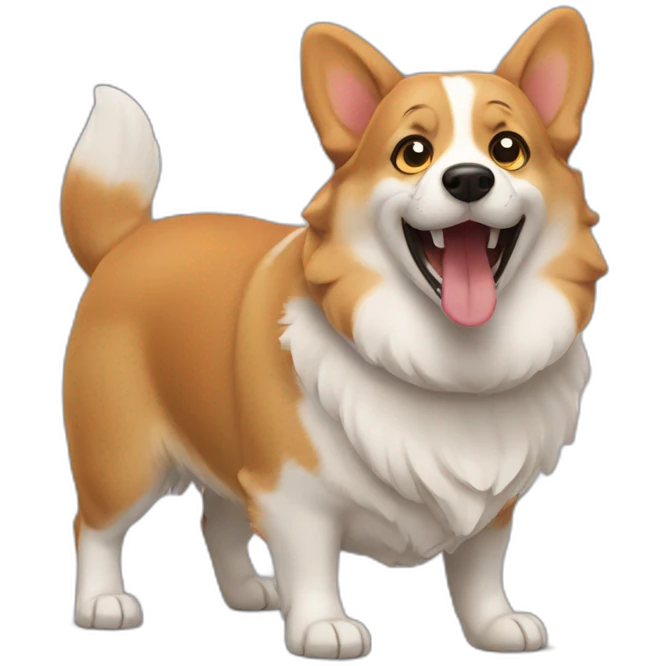 barking corgi emoji