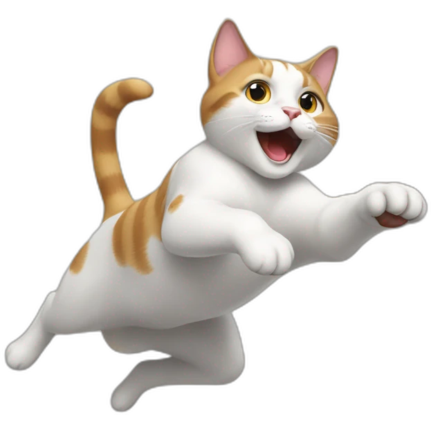 Cat jumping emoji