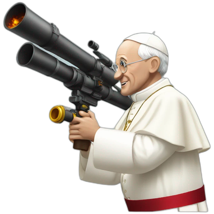 pope with bazooka emoji