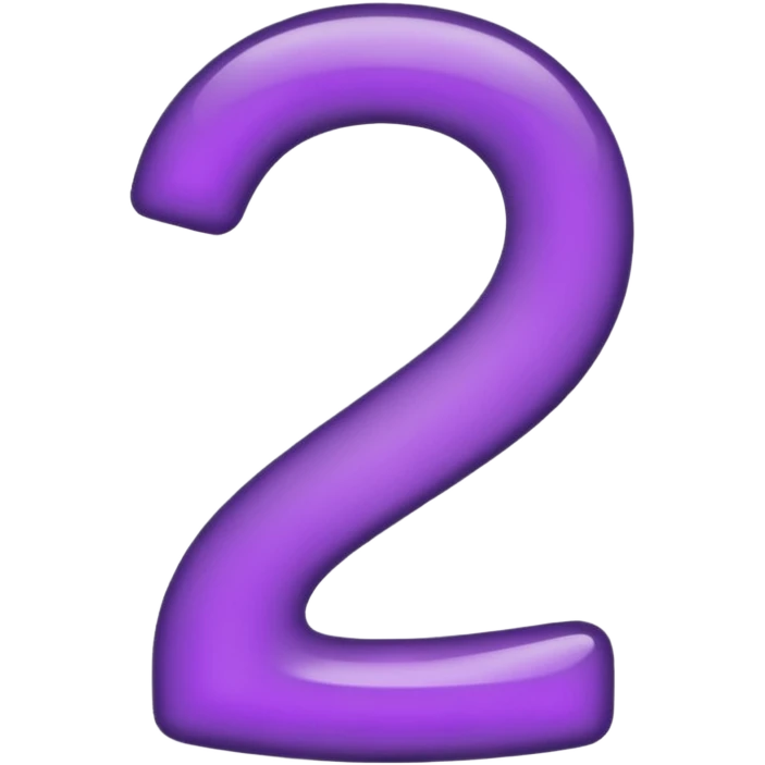 number 2 black and purple emoji