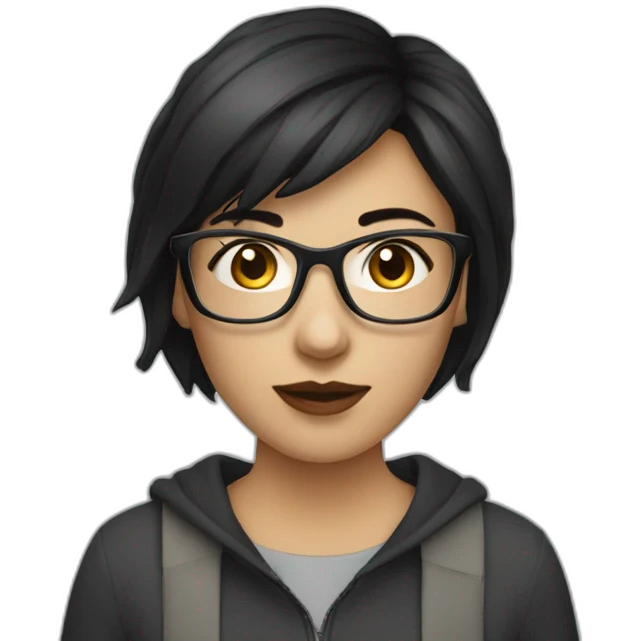 it-programmer-girl-dark-short-hair-without-glasses-with-macbook emoji
