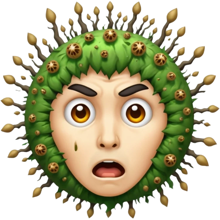 mystic druid shocked face with exploding spores emoji
