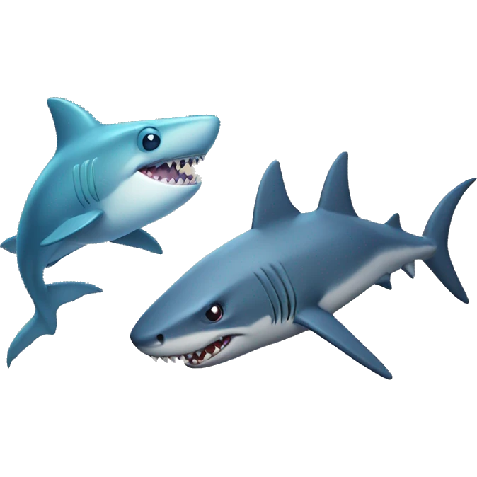 Shark and dinosaur emoji