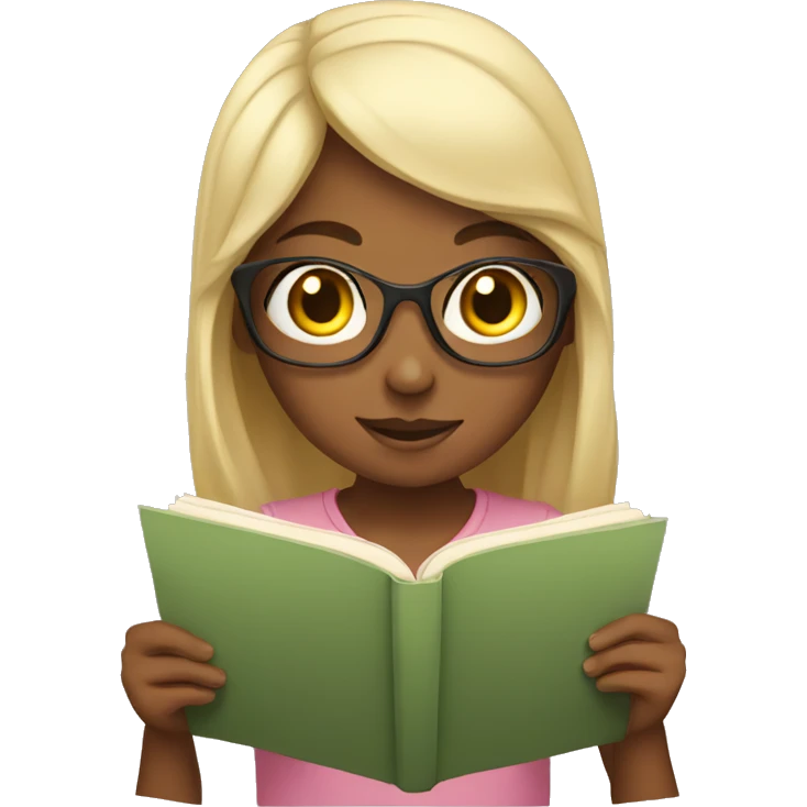 Girl reading  emoji