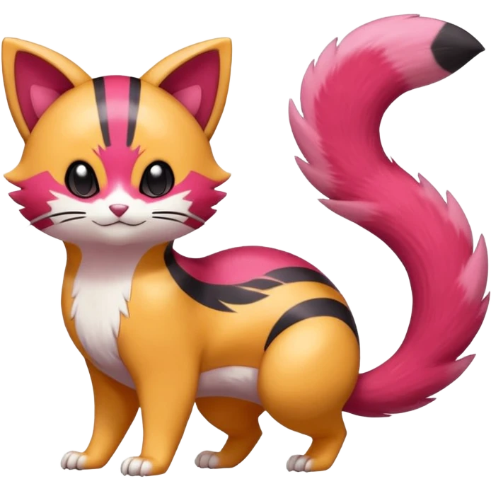 Liepard-Furret-Litten-Skitty-Pokémon-fusion-creature (full body) emoji