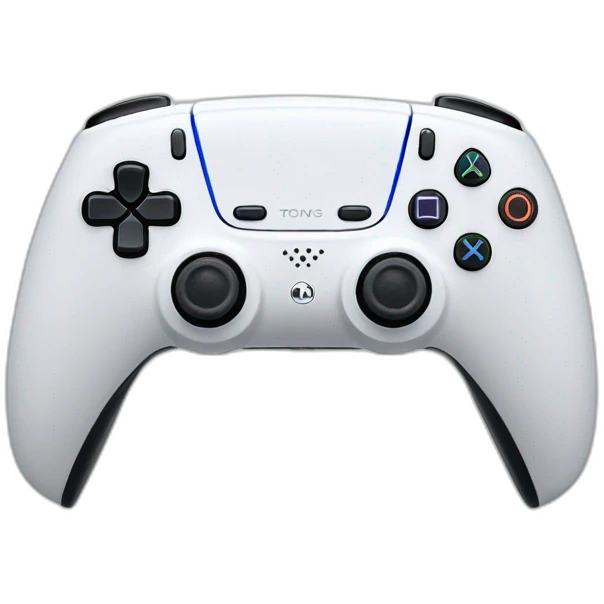 White Ps5 dualsence pro controller emoji