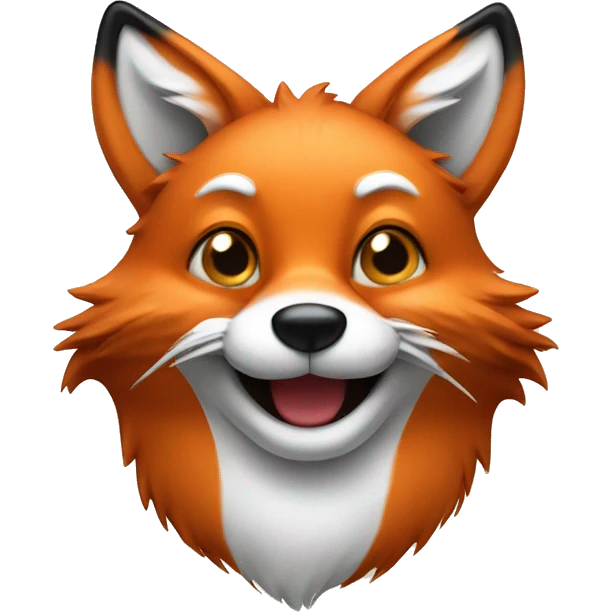 fox wearing a moustache and winking emoji