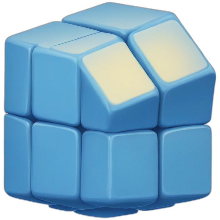 blue rubik's cube emoji