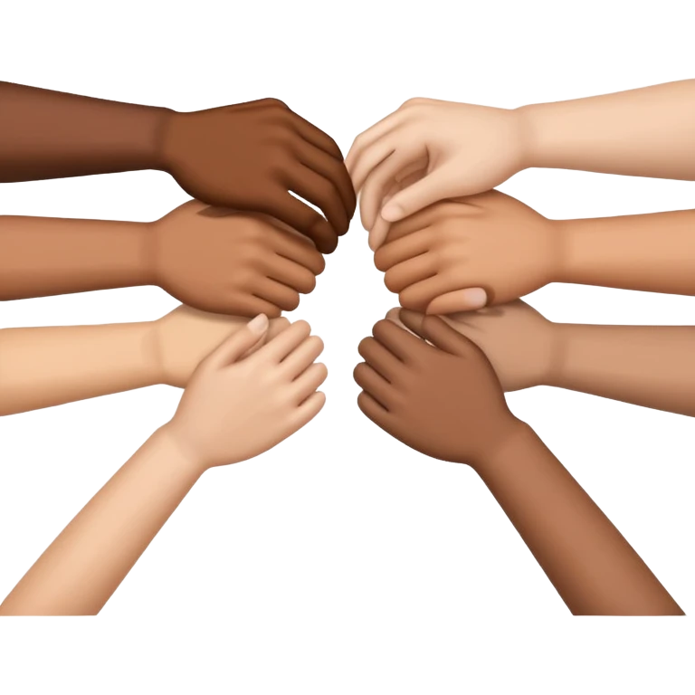 AI와 사람이 손을 잡고 있는 이모지 emoji