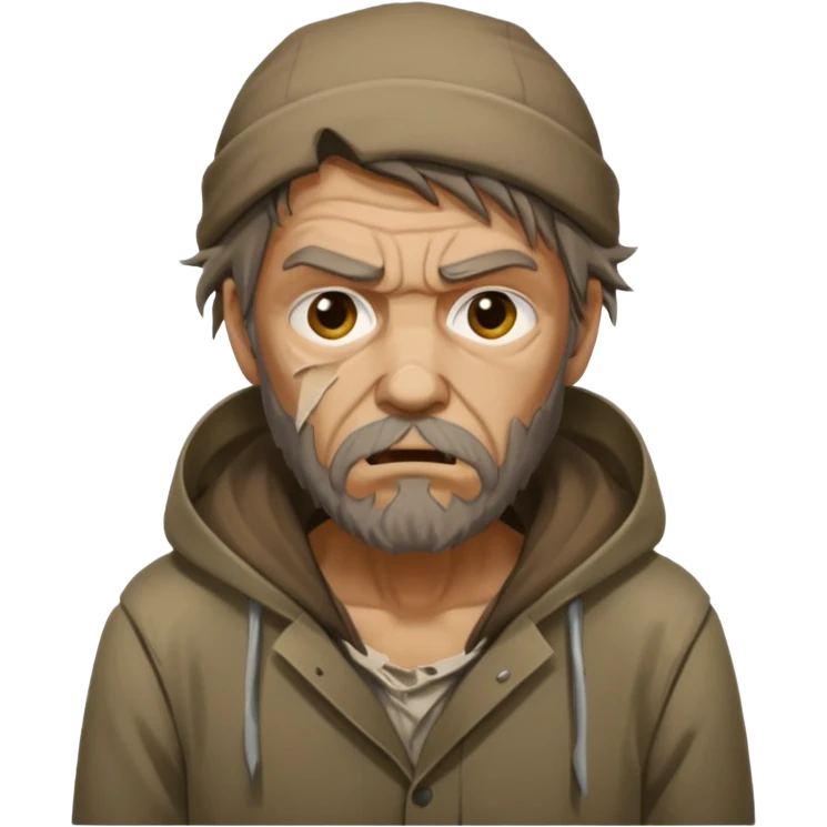 homeless guy mugging someone emoji