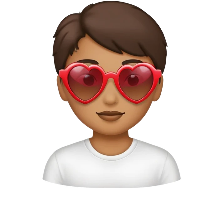 Person with heart sunglasses emoji