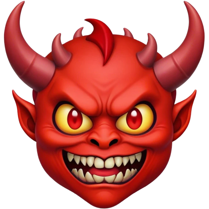 Freaky devil emoji