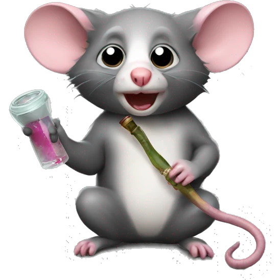 Possum with a bong emoji