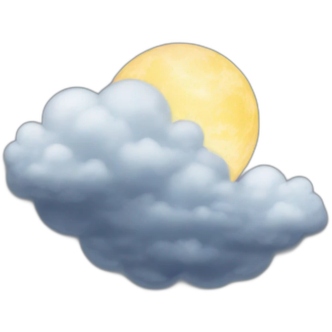 Moon in cloud emoji