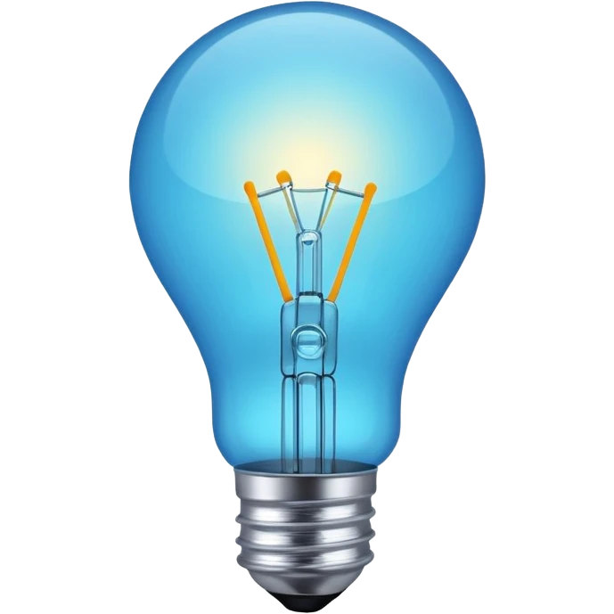 light bulb with small network nodes around emoji