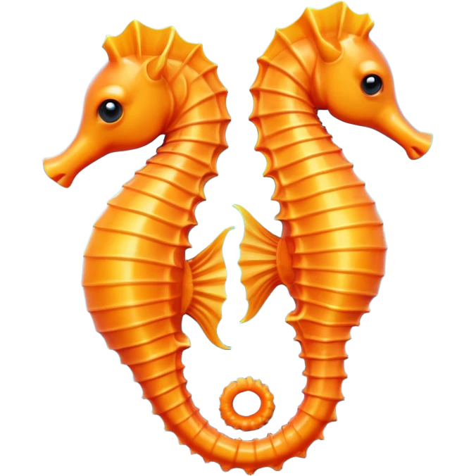 orange seahorse emoji