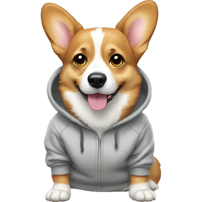 Corgi in a sweatshirt  emoji