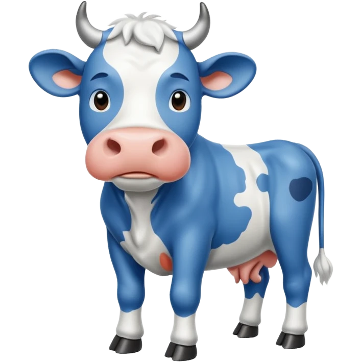 Dune vache blanc bleu belge emoji