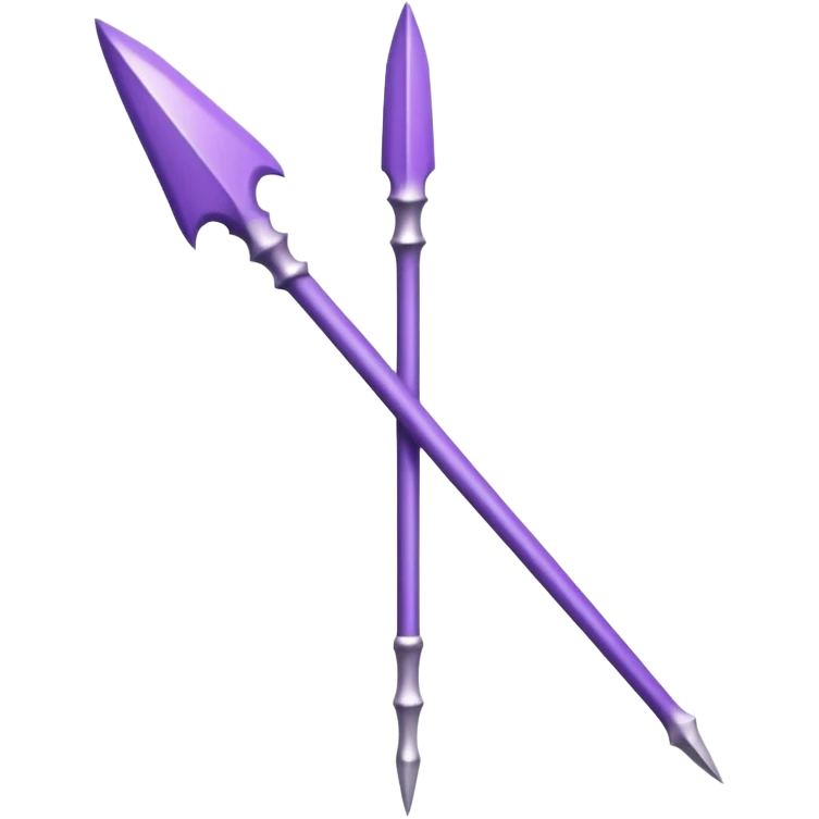 thin purple spear made of bone pointed straight up  emoji