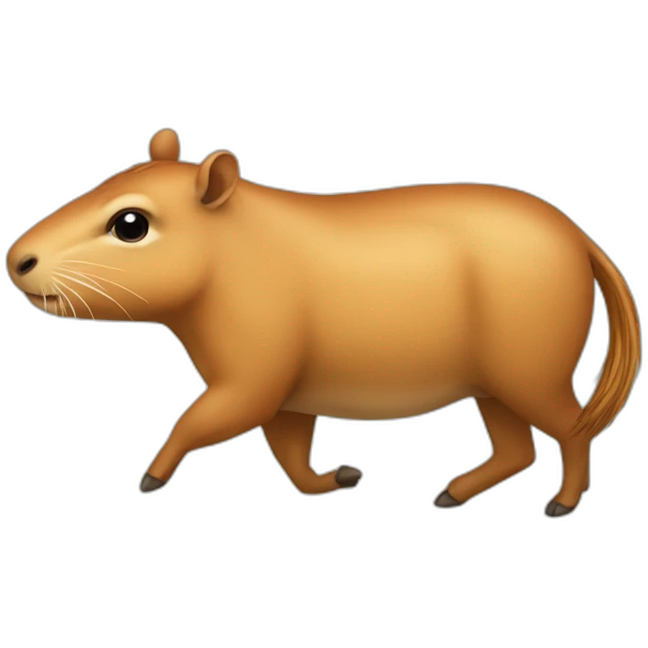 Capivara andando a cavalo emoji
