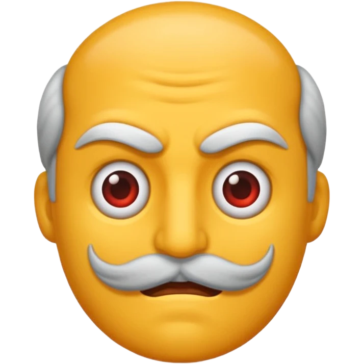 crea una imagen con un emoji Furioso sin bigote emoji