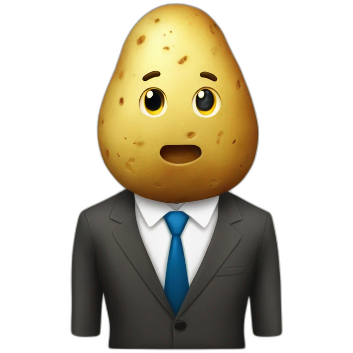 potato in a business-suit emoji