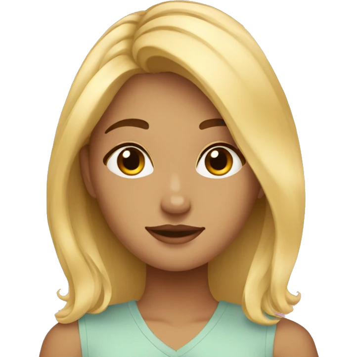 blonde girl selfcare emoji