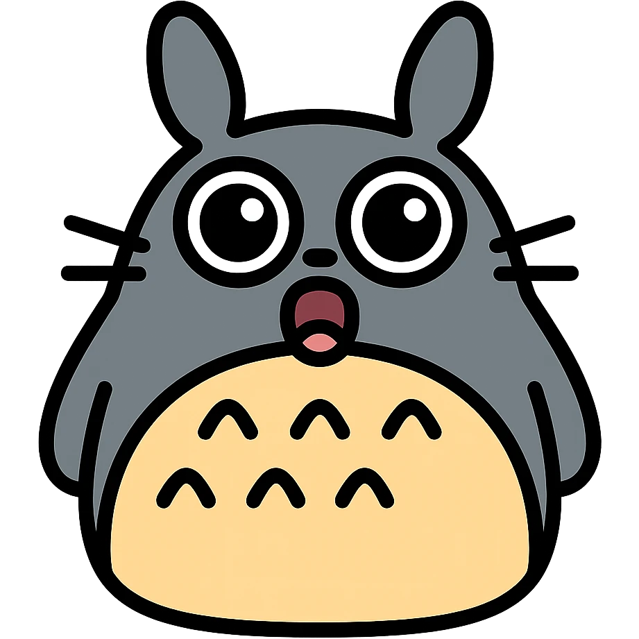 Totoro pogchamp emoji with big eyes emoji