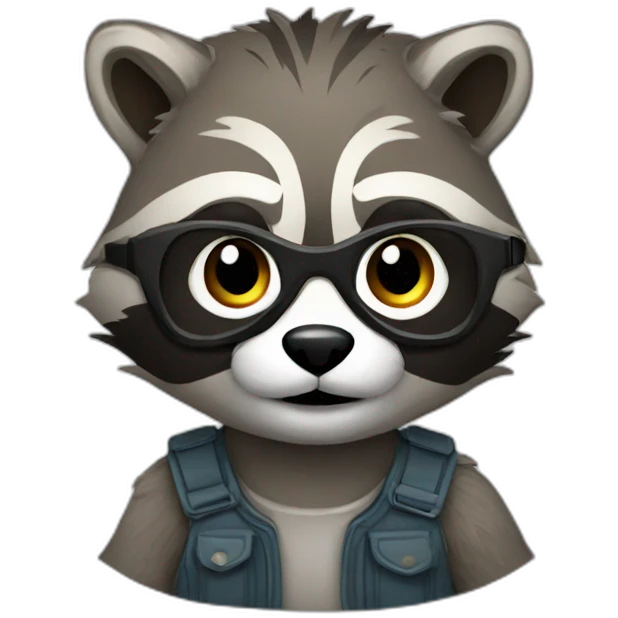 Raccoon developer emoji